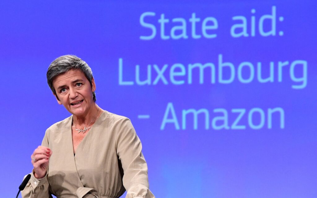 Evropska komisarka za konkurenco Margrethe Vestager. Fotografija je iz leta 2017.