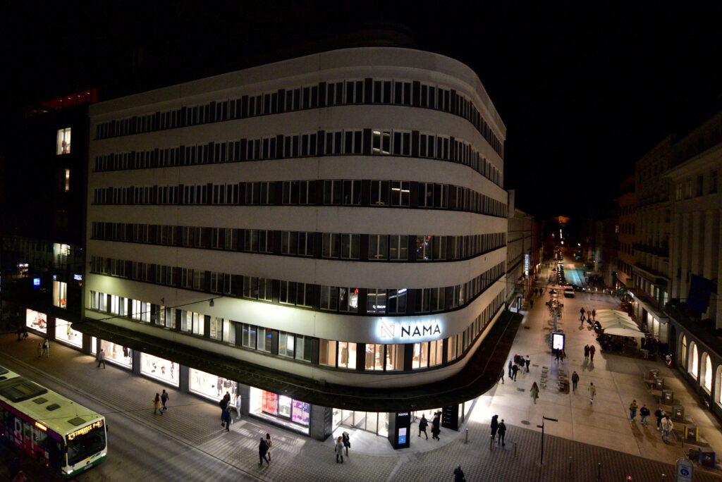 Nama, poslopje trgovine Nama, arhitektura