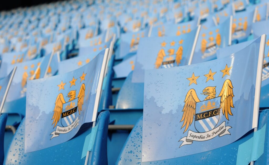 Manchester City, nogometni klub, nogomet, zastave, logo