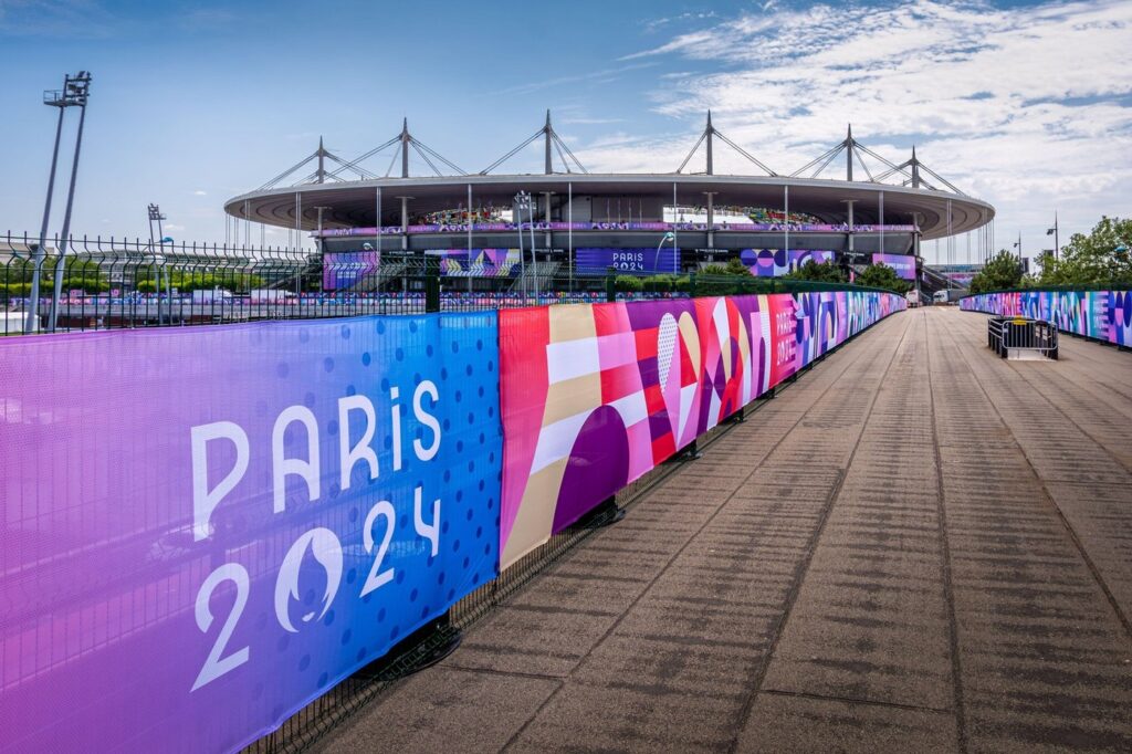 Pogled na Stade de France. Največji francoski stadion, ki leži v pariškem predmestju Saint-Denis.