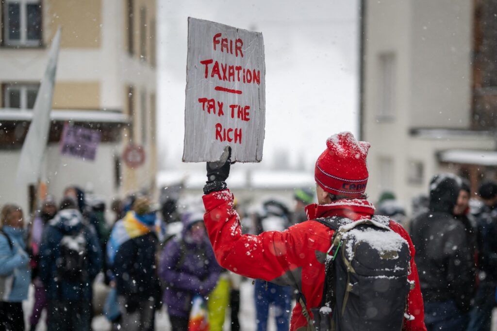 Juso, Švica, protest, podnebna kriza, davek za bogate