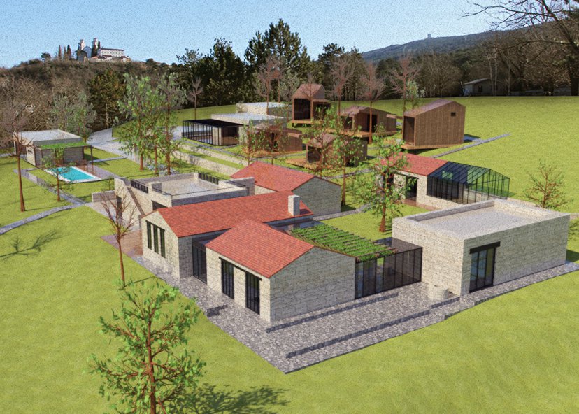 Mirenski kostel, glamping, center