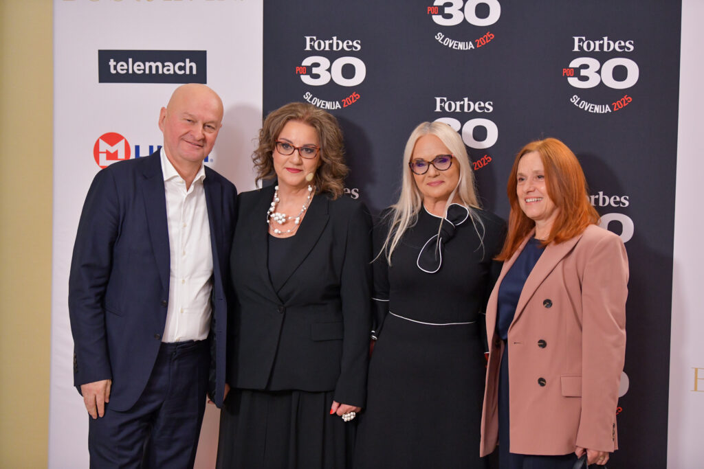 Stjepan Orešković, Bojana Humar, Katja Šeruga in Manica Pirc Orešković na 30 pod 30