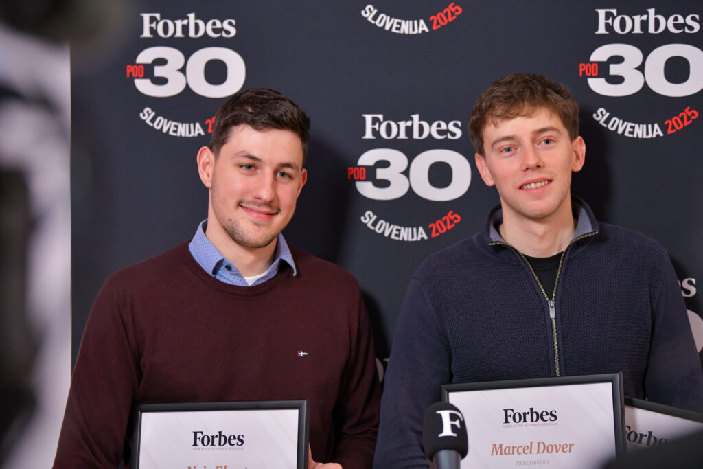 Nejc Ekart in Marcel Dover, soustanovitelja Lime Booking, na 30 pod 30