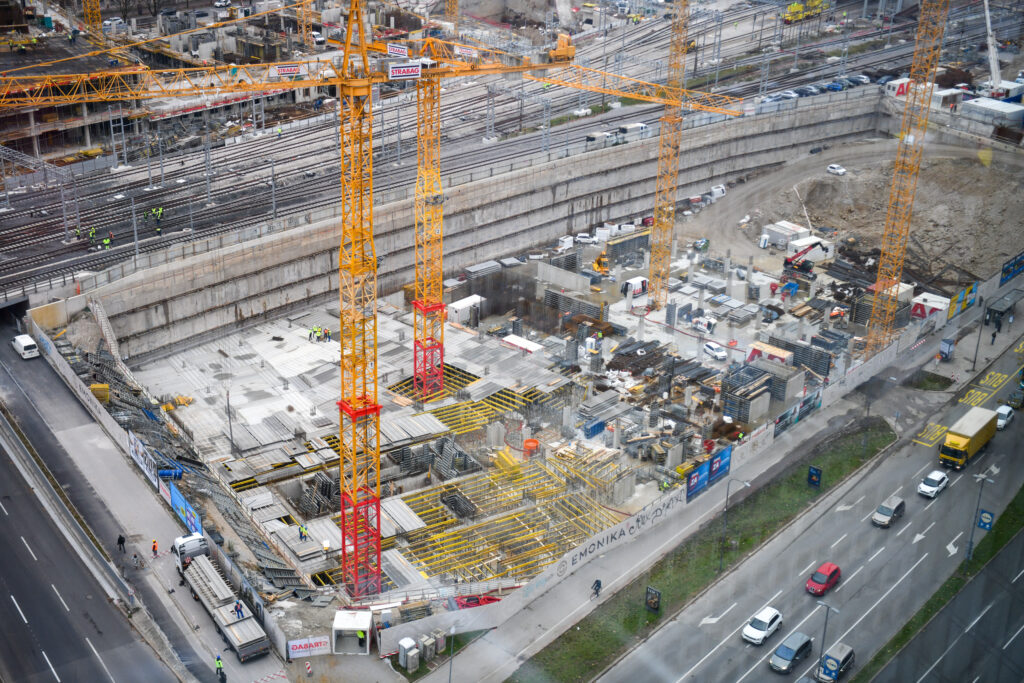 Emonika, gradbišče