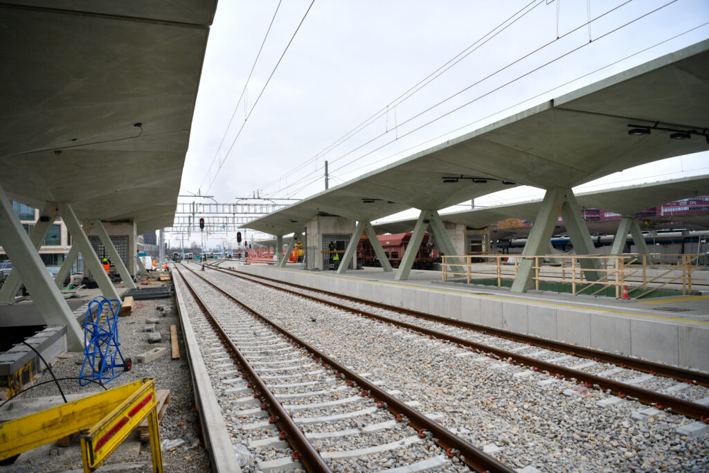 Železniška postaja gradbišče