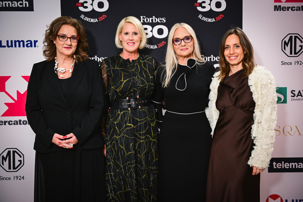 Urednica Forbes Slovenija Bojana Humar, izvršna direktorica Združenja Manager Petra Juvančič, odgovorna urednica N1 Slovenija in Ajda Tratar iz Združenja Manager