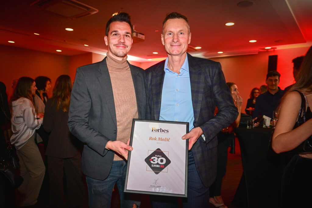 Menedžer odbojkarja Roka Možiča Jan Ternjak in Peter Možič, oče Roka Možiča