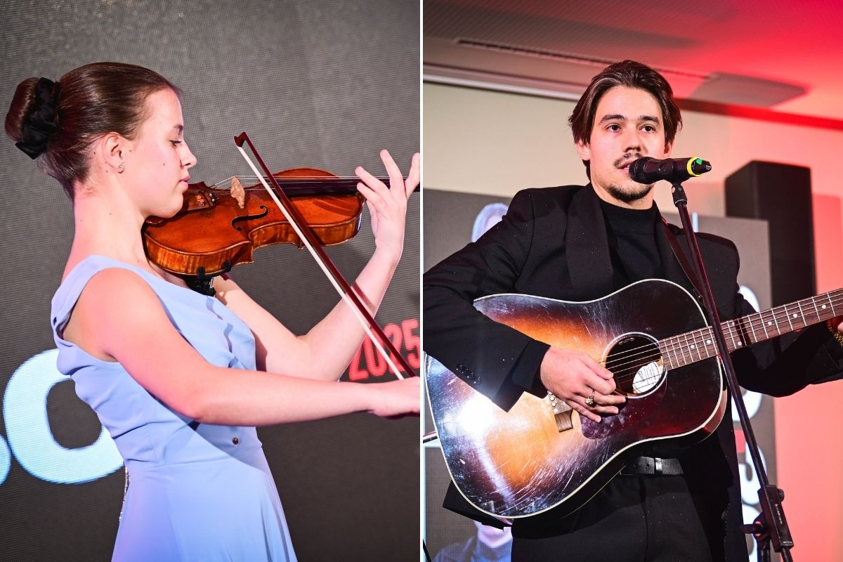 Bojan Cvjetićanin na kitari in Patricija Avšič na violini (VIDEO)