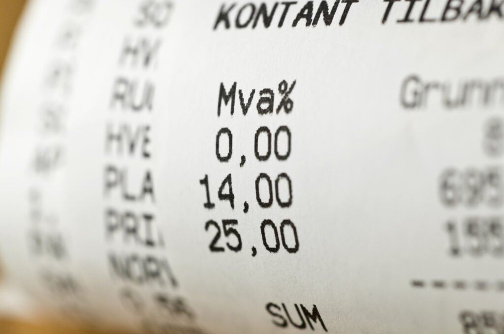 Račun in davek na dodano vrednost