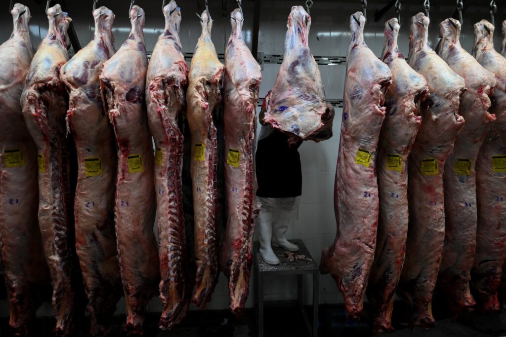 Govedina v mesnici v Buenos Airesu