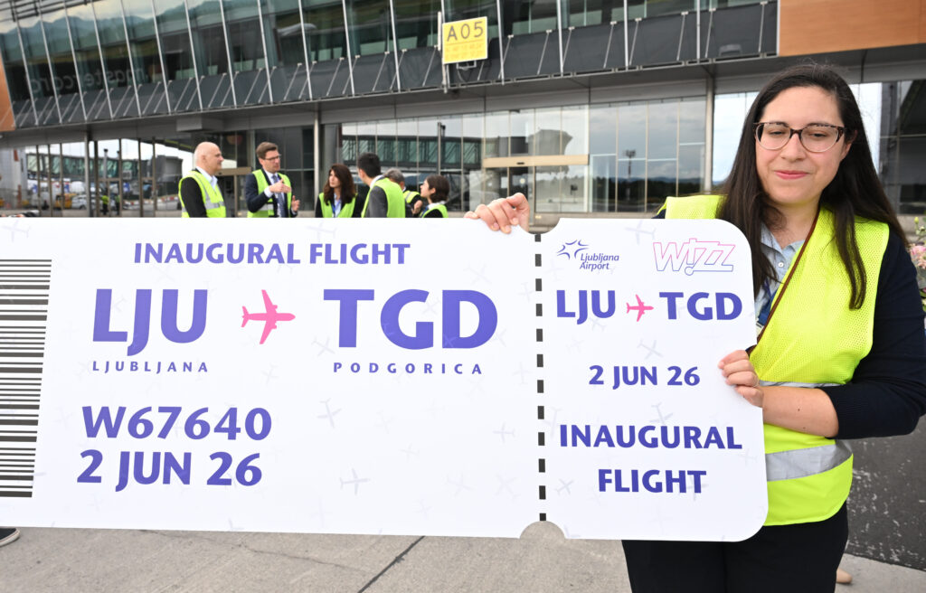 Prihod prvega letala Wizz Air iz Podgorice