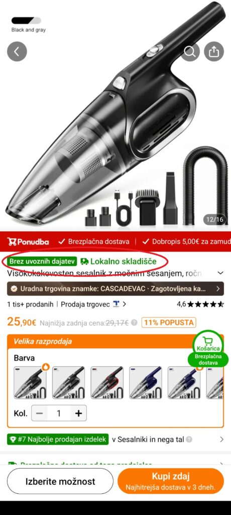 Aliexpress naročilo