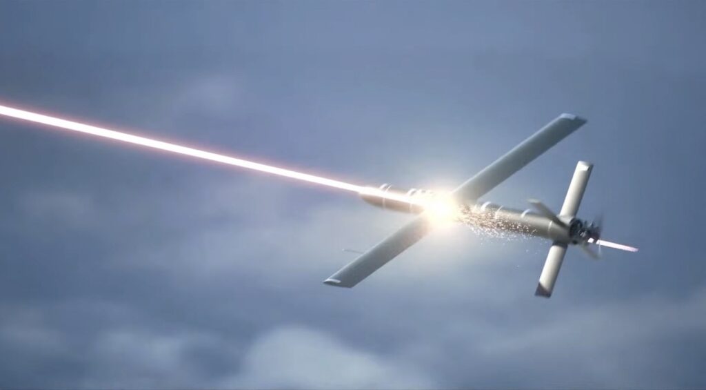 Onesposobljenje drona z laserjem