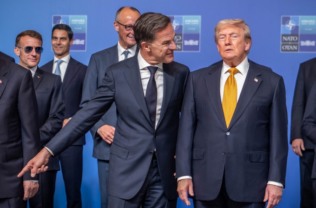 Generalni sekretar Nata Mark Rutte in predsednik ZDA Donald Trump