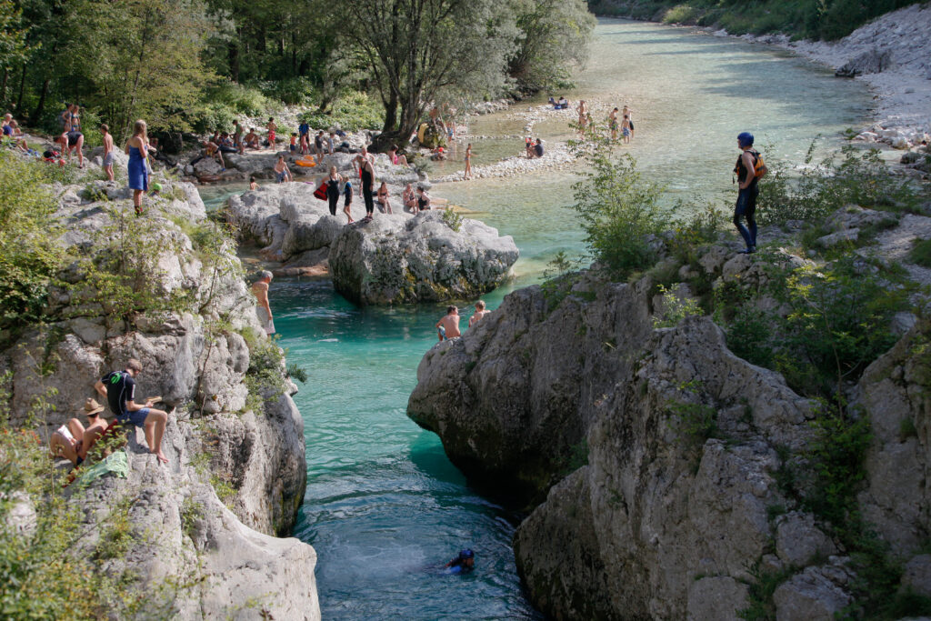 reka Soča, ohladitev, poletje, turizem