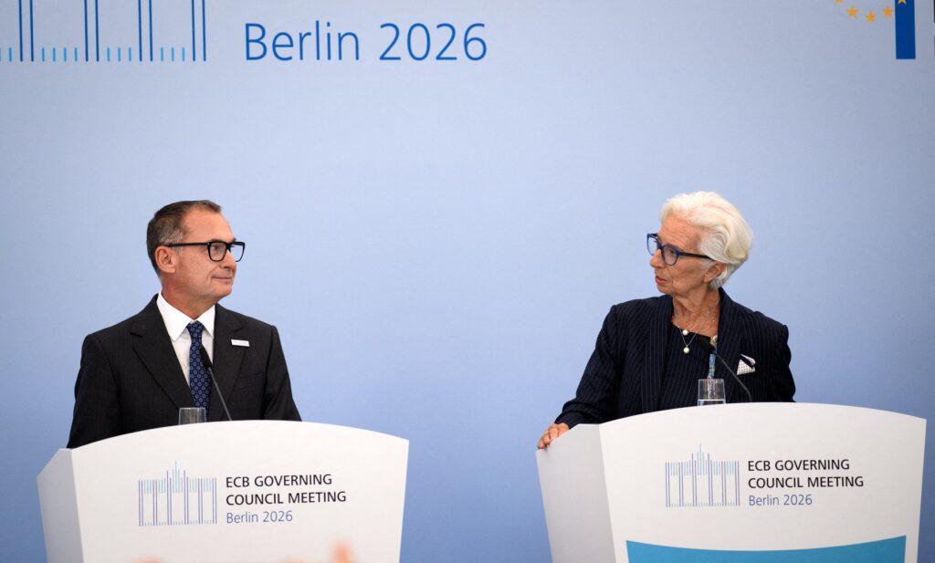 Predsednik nemške centralne banke Joachim Nagel in predsednica ECB Christine Lagarde