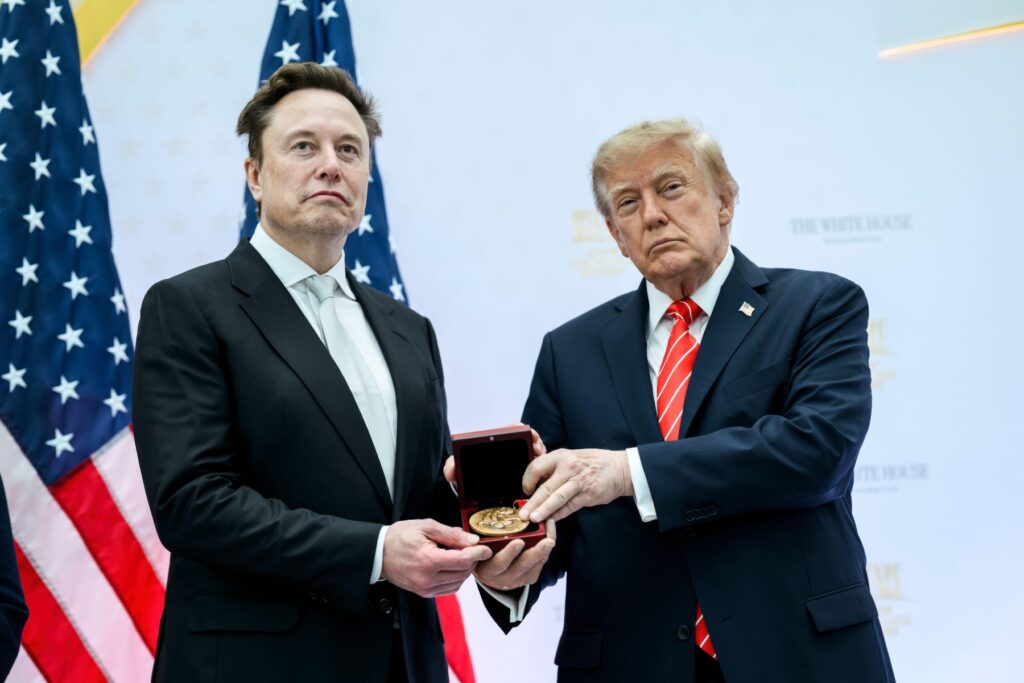 Milijarder Elon Musk in predsednik ZDA Donald Trump